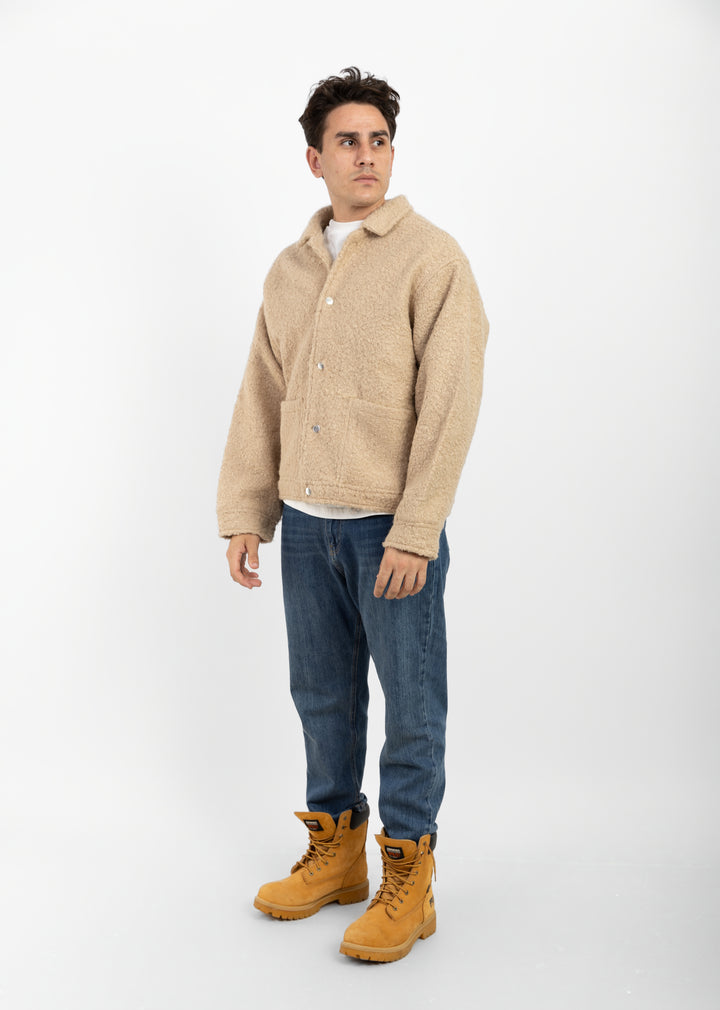 Cropped Faux Fur jacket